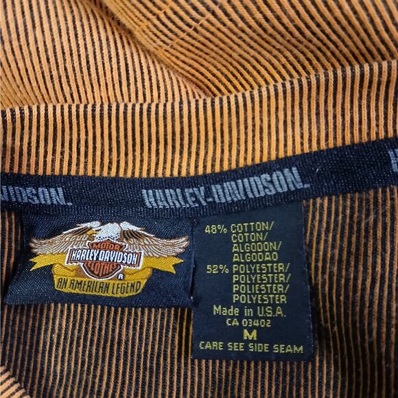 Vintage Y2K Harley-Davidson Women Top Blouse Medium Ribbed Sweater T-shirt Biker - Picture 3 of 7